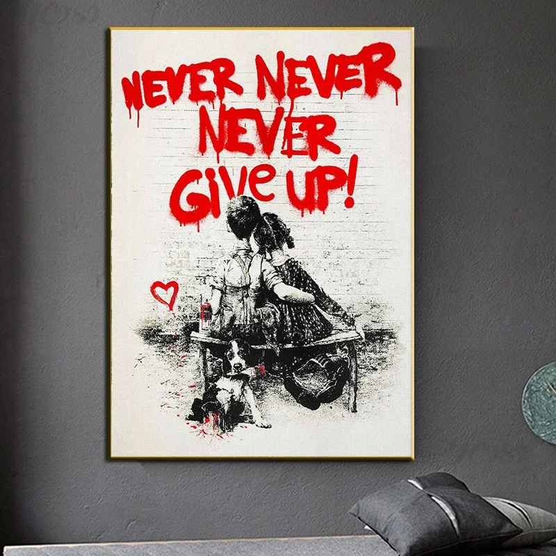 Banksy Graffiti Wall Art, Neve – Home Office Room Inspiration recenzja i cena