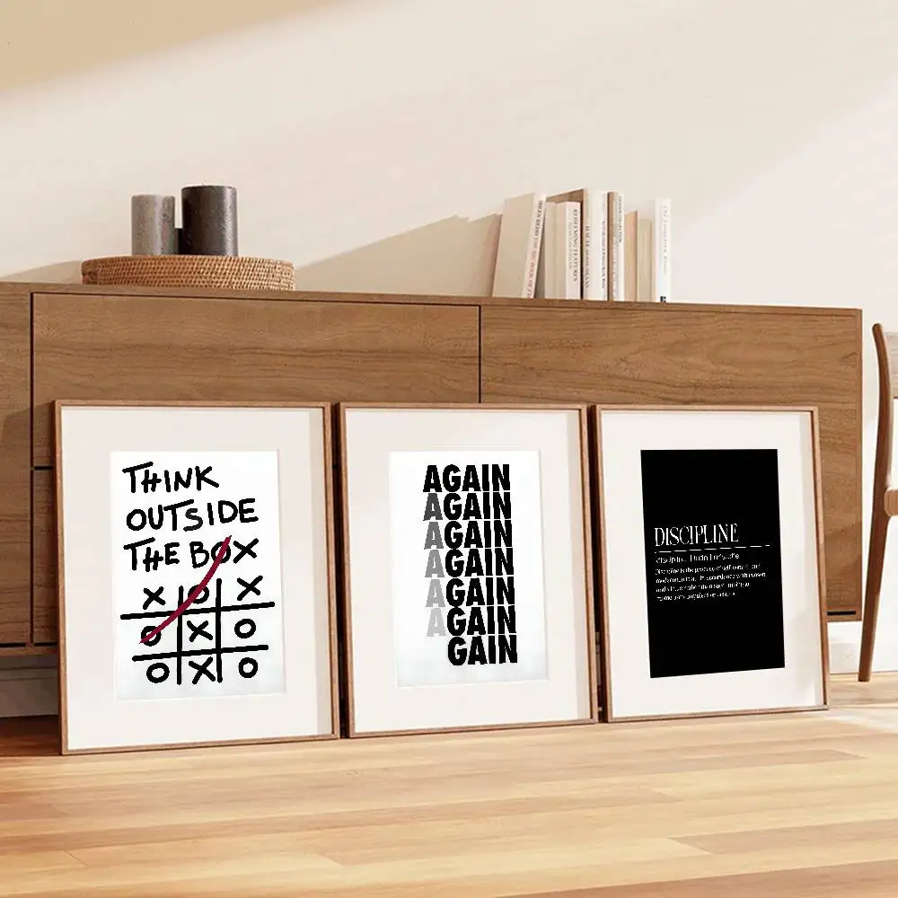 Czarno-biała, motywująca grafi – Home Office Room Inspiration recenzja i cena
