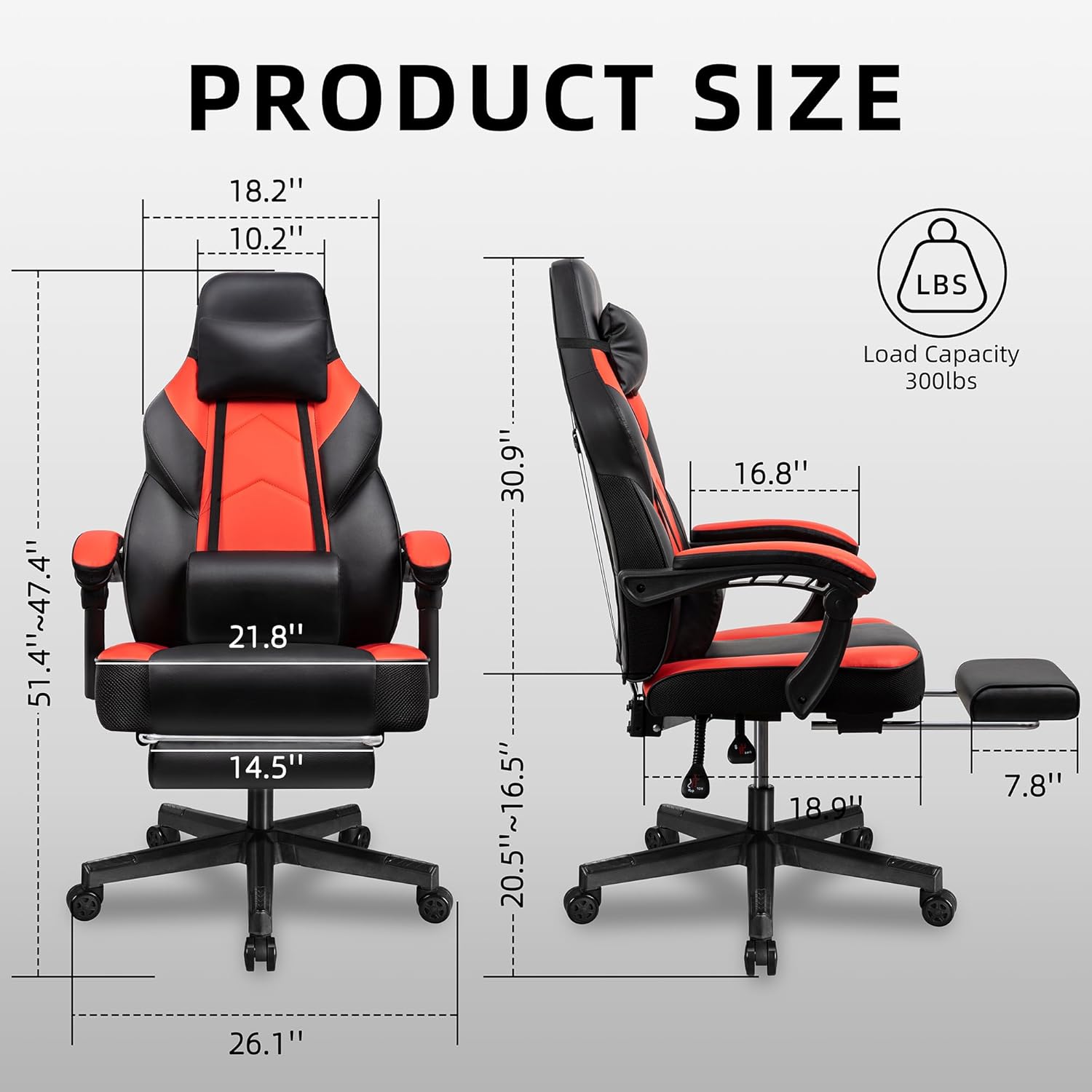 Krzesło gamingowe z podnóżkiem – Ergonomic Office Chair recenzja i cena