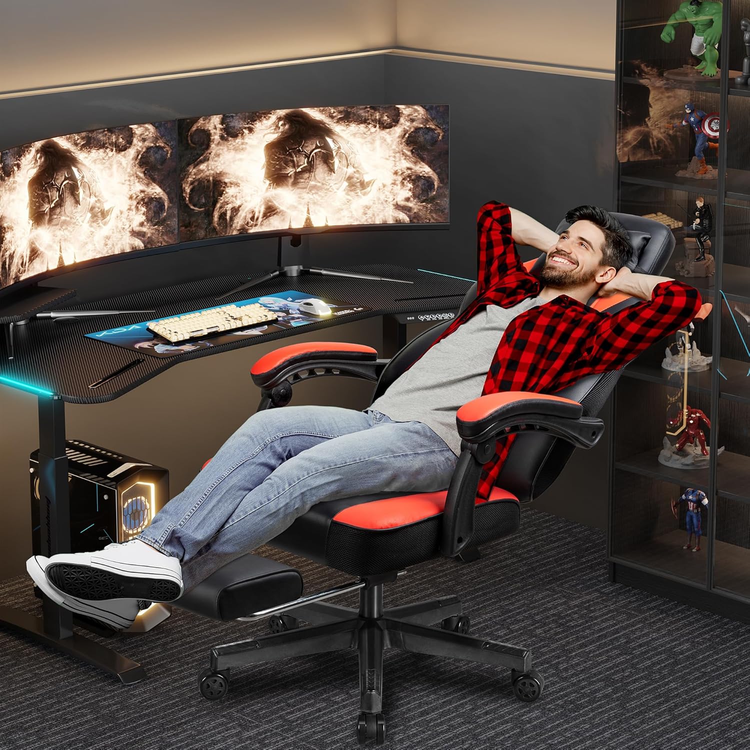 Krzesło gamingowe z podnóżkiem – Ergonomic Office Chair recenzja i cena